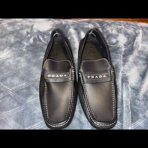 PRADA LEATHER LOAFERS. NEVER WORN BEFORE